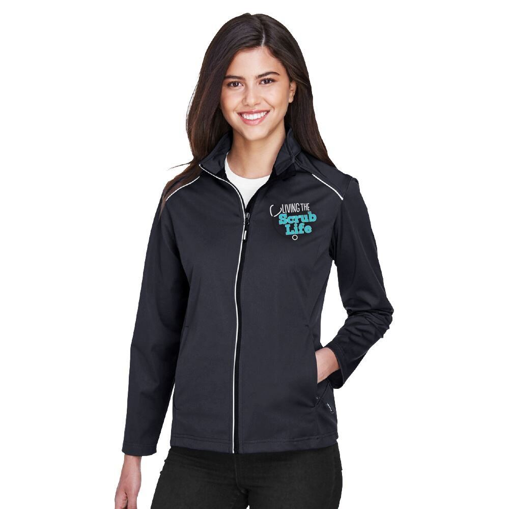 Positive Promotions 6 Healthcare Team Pride Core 365® Women's Techno Lite Three-Layer Knit Tech-Shell Jackets - Embroidered Personalization Available