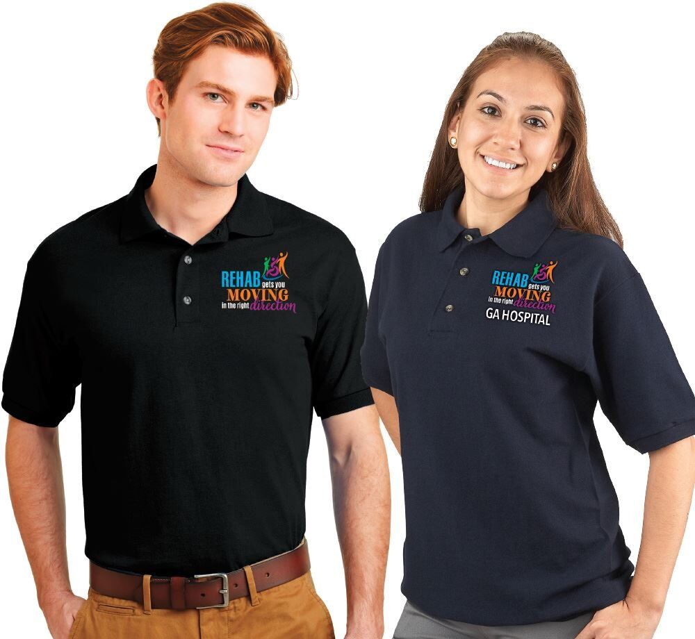 Positive Promotions 6 Healthcare Team Pride Gildan® Unisex DryBlend® 50/50 Jersey Polos Best-Selling Colors - Embroidered Personalization Available