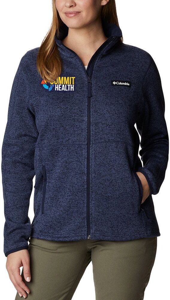 Positive Promotions 2 Columbia® Women's Sweater Weather Full-Zip Jackets - Embroidered Personalization Available