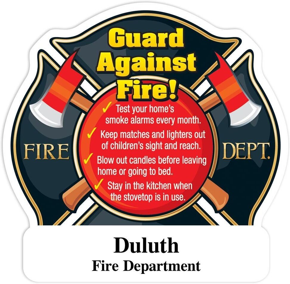 Positive Promotions 100 Guard Against Fire! Die-Cut Fire-Safety Magnets - Personalization Available