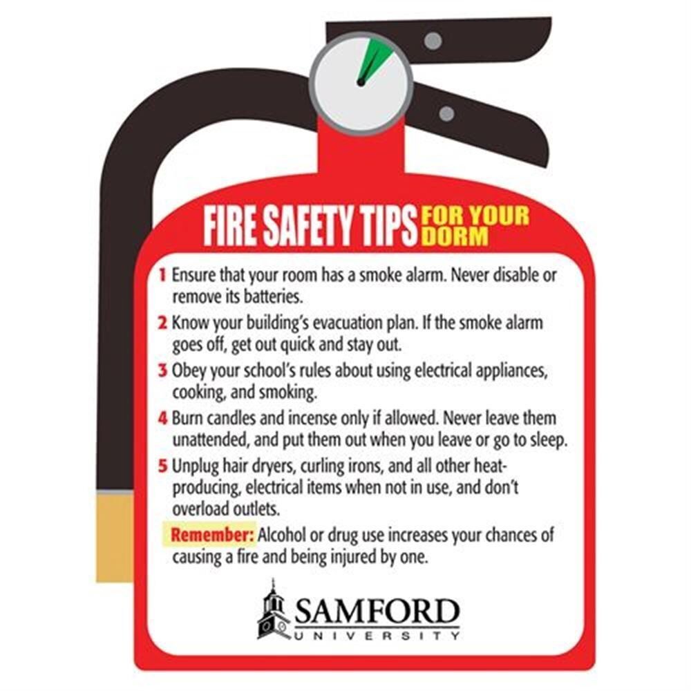Positive Promotions 200 Fire Safety Tips For Your Dorm Magnets - Personalization Available