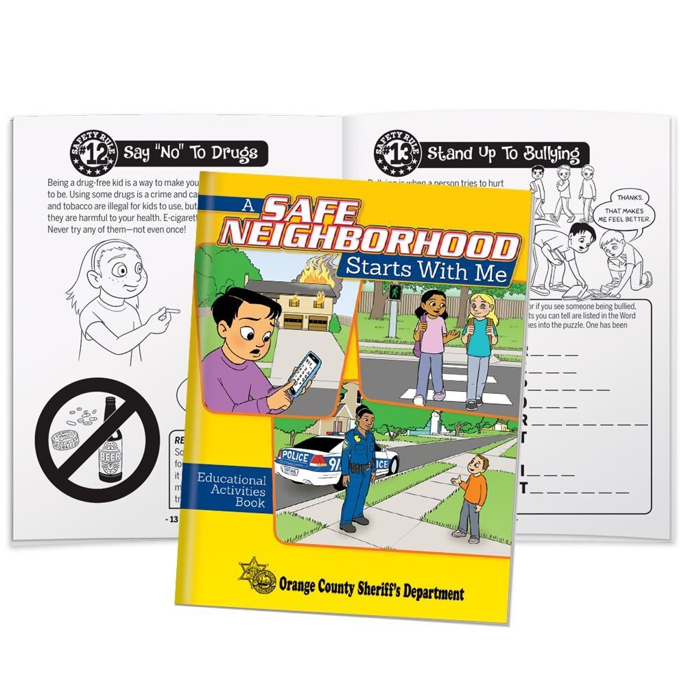 Positive Promotions 100 A Safe Neighborhood Starts With Me Educational Activities Books - Personalization Available