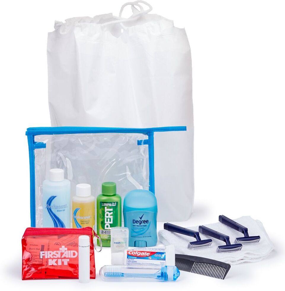 Positive Promotions 25 Male 16-Piece Hygiene Kits With Cinch Poly Bag