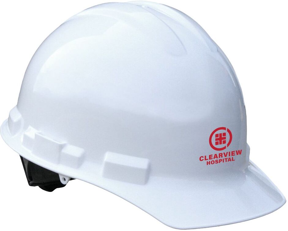 Positive Promotions 40 Construction Hard Hats with Brow Pad & Crown Strap - Personalization Available