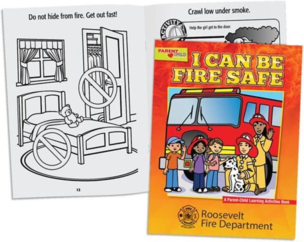 Positive Promotions 100 I Can Be Fire Safe Parent-Child Learning Activities Books - Personalization Available