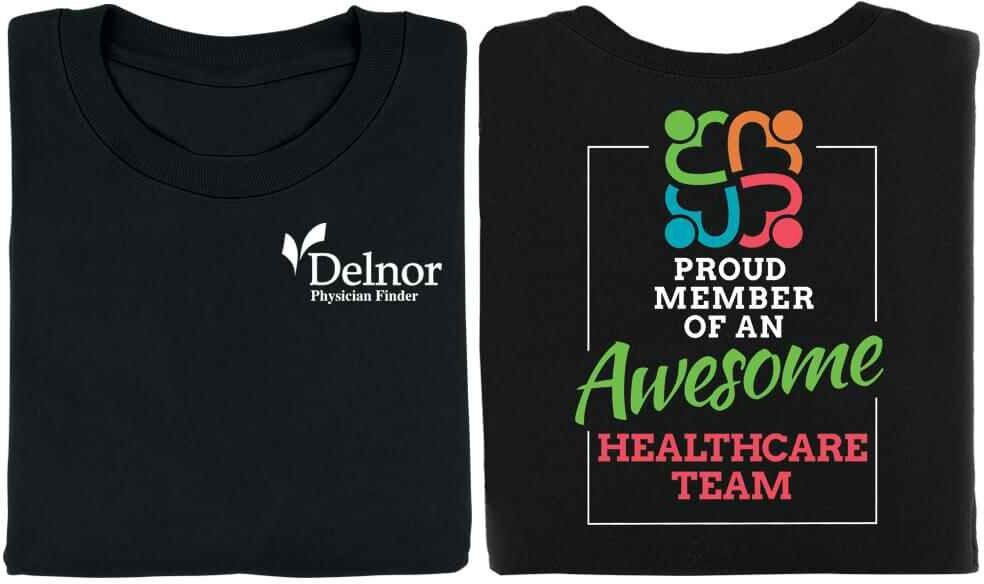 Positive Promotions 18 Proud Member Of An Awesome Healthcare Team 2-Sided Shirts - Personalization Available