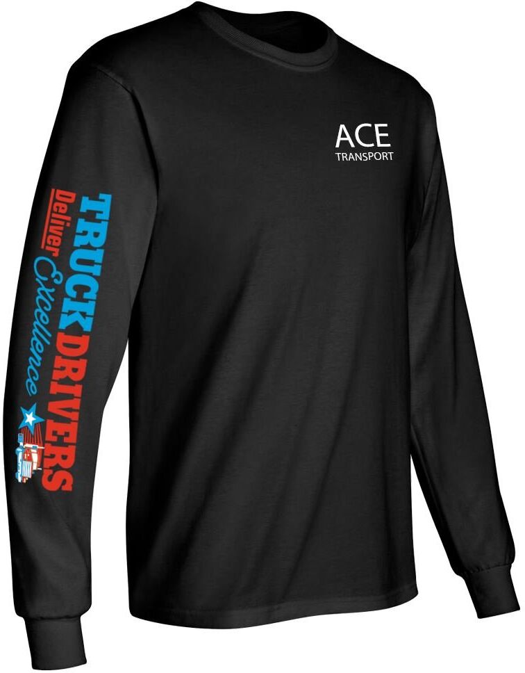 Positive Promotions 18 Truck Drivers Deliver Excellence Long Sleeve Recognition Shirts - Personalization Available