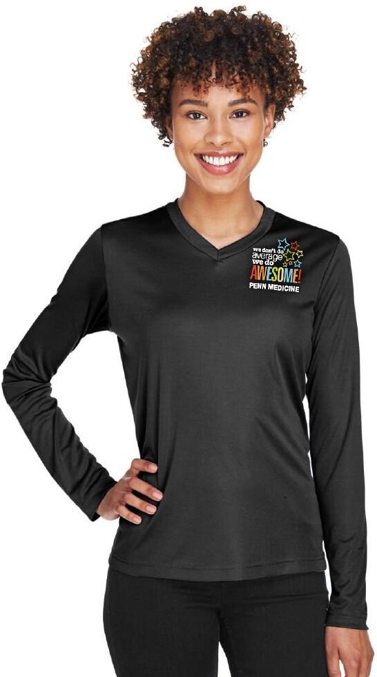 Positive Promotions 18 Healthcare Team Pride Team 365? Women's Zone Performance Wicking Long-Sleeve Tees - Silkscreened Personalization Available