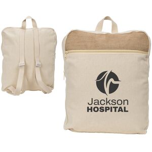 Positive Promotions 25 Recycled Cotton & Jute Rectangular Packs - One-Color Personalization Available