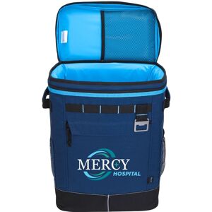 Positive Promotions 9 Recycled rPET Ice 24-Can Backpack Coolers - Full-Color Personalization Available