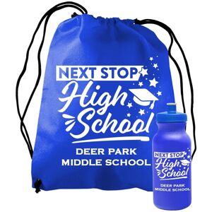 Positive Promotions 50 Middle School Graduate Backpack/Water Bottle Combo - Personalization Available