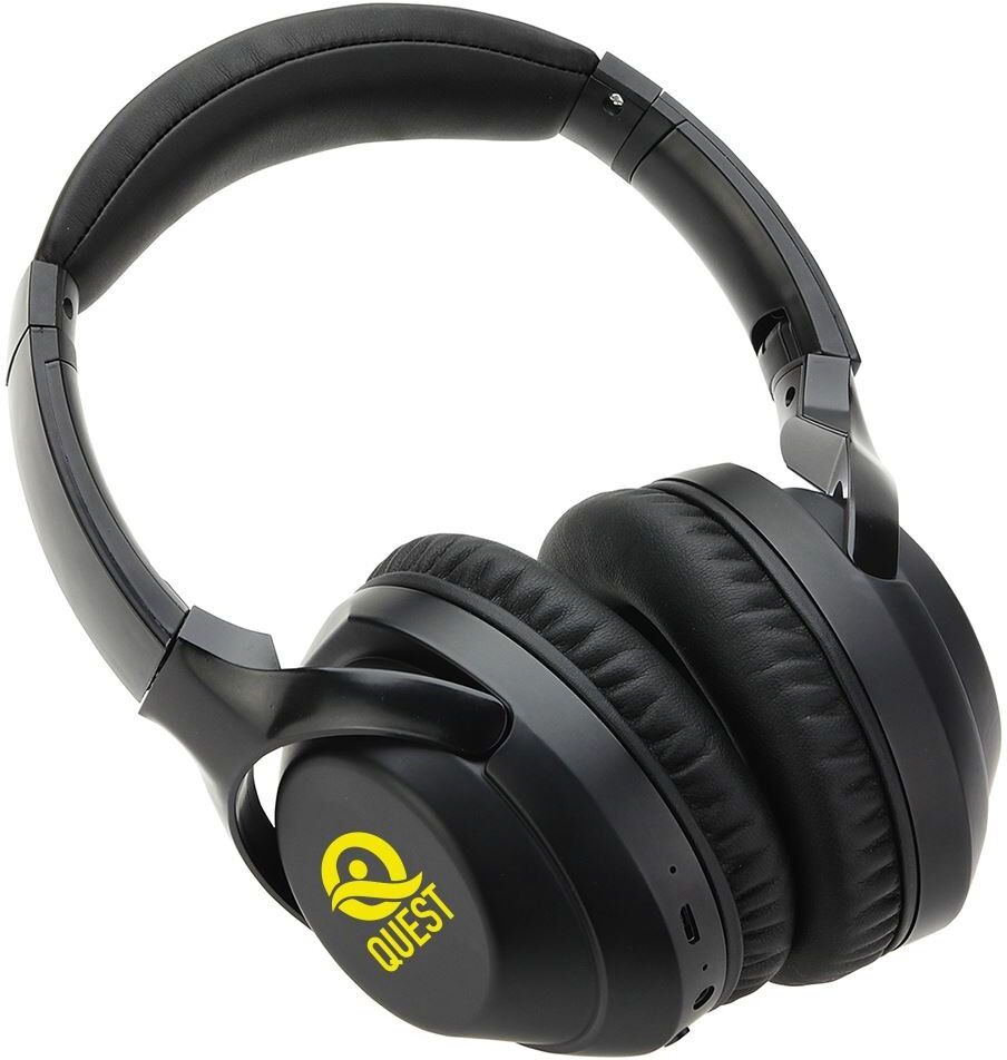 Positive Promotions 5 Active Noise Cancelling Over-Ear Wireless Headphones - Personalization Available