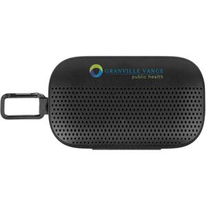 Positive Promotions 12 Granville Vance Public Health Soundwave 3-In-1 IPX5 Water-Resistant Wireless Bluetooth Speaker, Sound Machine & Phone Stands