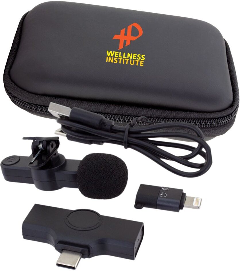 Positive Promotions 25 Wireless Clip Microphone with Cases - Personalization Available