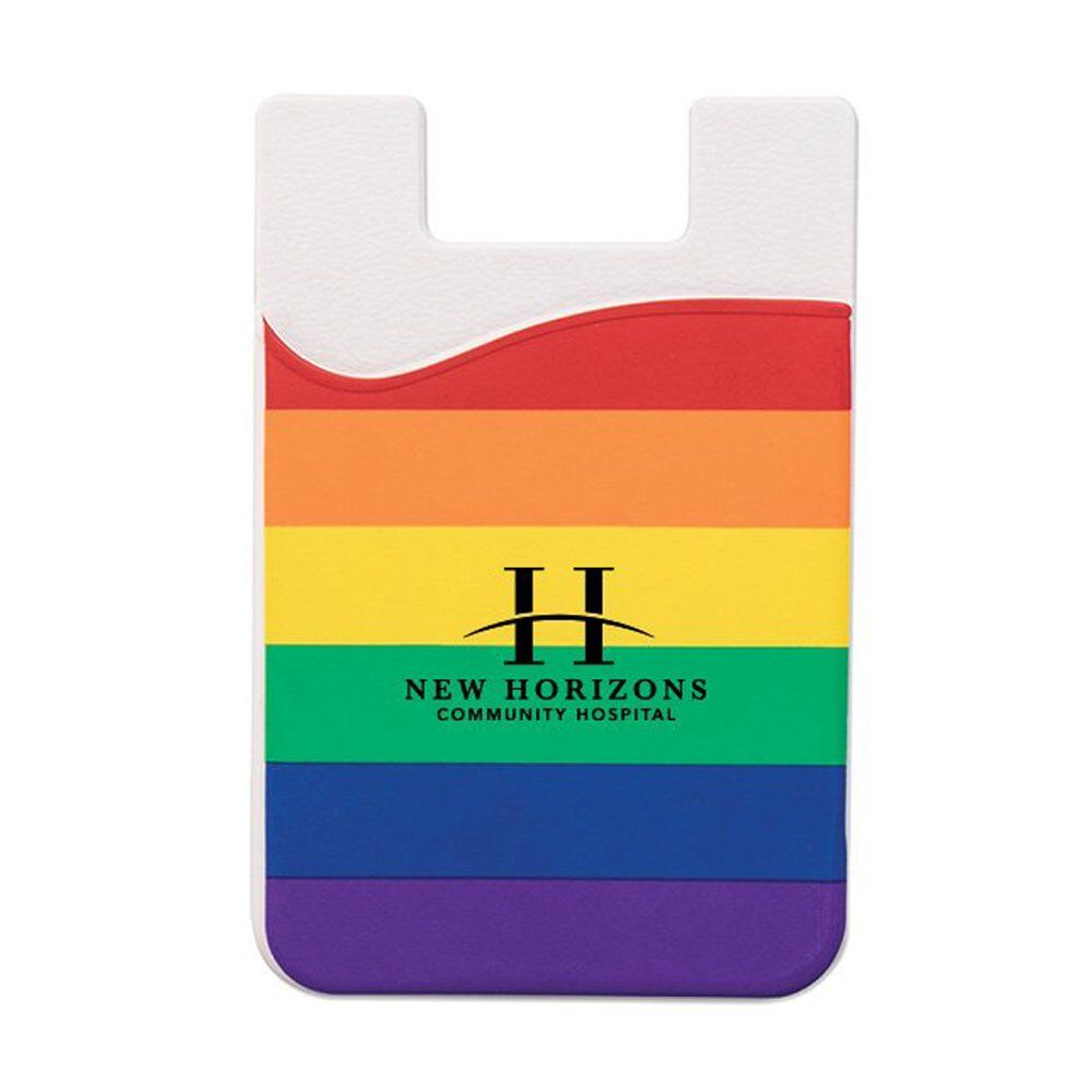 Positive Promotions 150 Pride Silicone Phone Wallets - One-Color Personalization Available