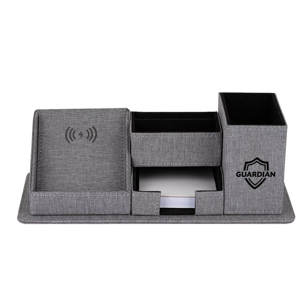 Positive Promotions 6 Amridge Wireless Charging Desk Organizers - Personalization Available