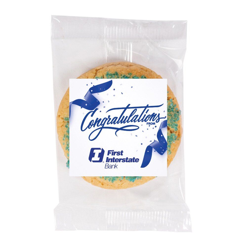 Positive Promotions 200 Sugar Cookie Individually Wrapped - Full-Color Personalization Available