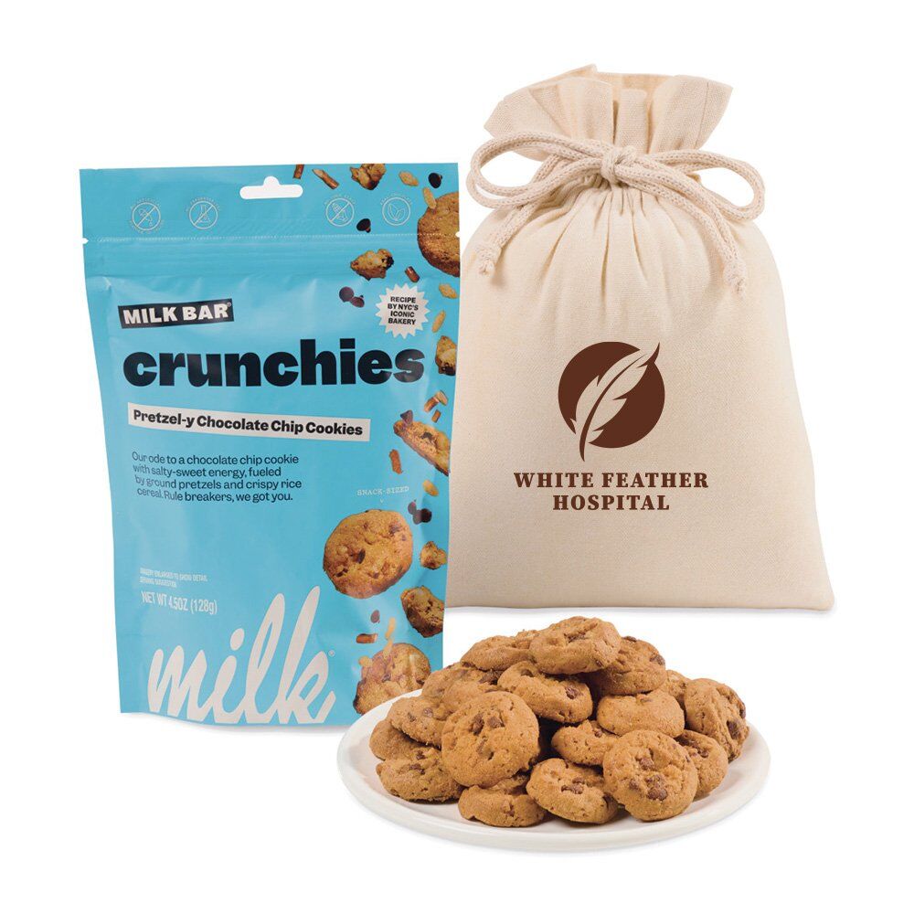 Positive Promotions 50 Milk Bar® Cookies Gift Bags - One-Color Personalization Available