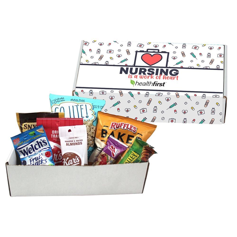 Positive Promotions 24 Nurse Appreciation Healthy Snack Packs - Small - Personalization Available