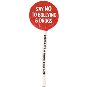 Positive Promotions Say No To Bullying & Drugs Red Ribbon Week Lollipops - Pack of 200