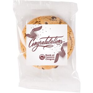 Positive Promotions 200 Chocolate Chip Cookie Individually Wrapped - Full-Color Personalization Available