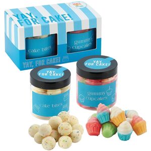 Positive Promotions 25 Yat, for Cake! Candy Jars - Set of 2 - Full-Color Personalization Available