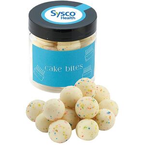 Positive Promotions 50 Cake Bites Candy Jar Single - Full-Color Personalization Available