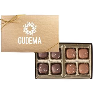 Positive Promotions 50 Sea Salt Caramel Gift Boxes - Box of 8 - One-Color Personalization Available