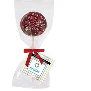 Positive Promotions 100 Valentine's Day Heart Sprinkles Chocolate-Covered Oreo® Pop - Full-Color Personalization Available