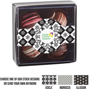 Positive Promotions 25 4 Piece Truffle Boxes - Full Color Personalization Available