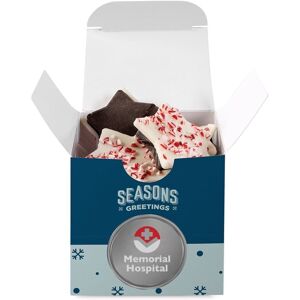Positive Promotions 50 Peppermint Bark Shapes Desk Drop - Personalization Available