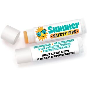 Positive Promotions 150 Lip Balms With Summer Safety Tips - One-Color Personalization Available