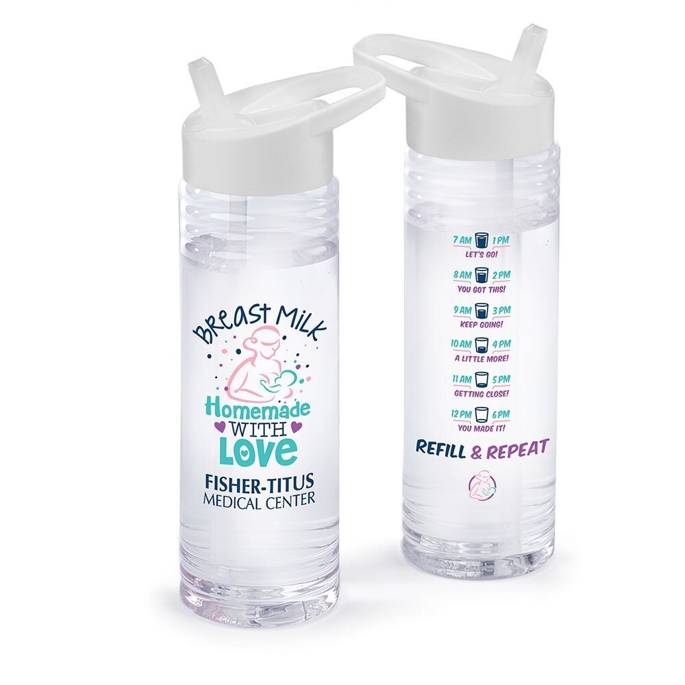 Positive Promotions 100 Breast Milk: Homemade With Love Solara Water Bottles 24-Oz. - Personalization Available