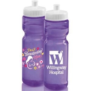 Positive Promotions 100 I'm A Breastfeeding Mom Full-Color Translucent Water Bottles 28-Oz. Plus Personalization