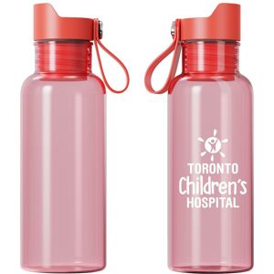 Positive Promotions 25 Recycled rPET Bottle 20 oz. With Push Lid & Loop - One-Color Personalization Available