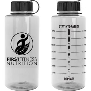 Positive Promotions 100 Hydration Tritan? Water Bottle 36 oz. With Measurements & Tethered Lid - One-Color Personalization Available