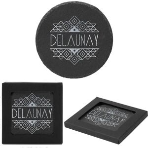 Positive Promotions 100 Round Slate Coaster - Personalization Available