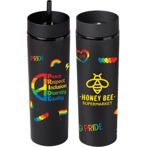 Positive Promotions 35 PRIDE Acrostic Canyon 2-in-1 Tumbler & Sipper 16 oz. - One-Color Personalization Available