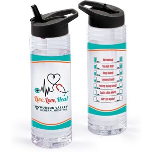 Positive Promotions 100 Live, Love, Heal Solara Water Bottles 24-Oz. - Personalization Available