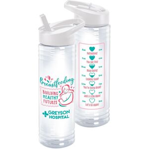 Positive Promotions 50 Breastfeeding: Building Healthy Futures Solara Water Bottle 24 oz. - One-Color Personalization Available