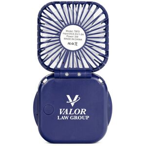 Positive Promotions 50 Wireless Rechargeable Desk Fans with Carrying Lanyard - Personalization Available