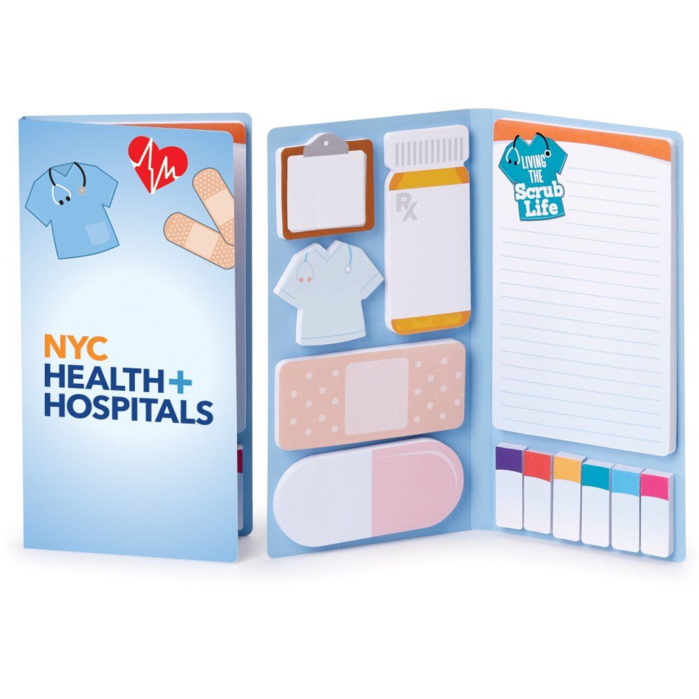 Positive Promotions 65 Healthcare Sticky Note Gift Sets - Personalization Available