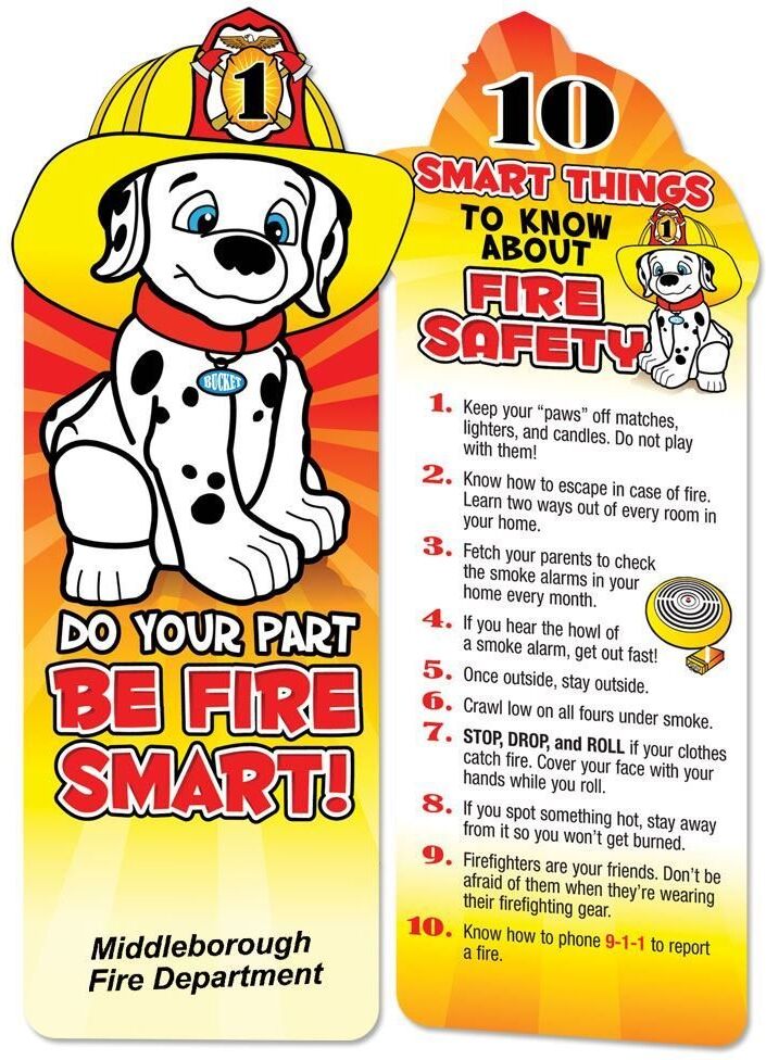 Positive Promotions 500 Do Your Part, Be Fire Smart! Die-Cut Books - Personalization Available