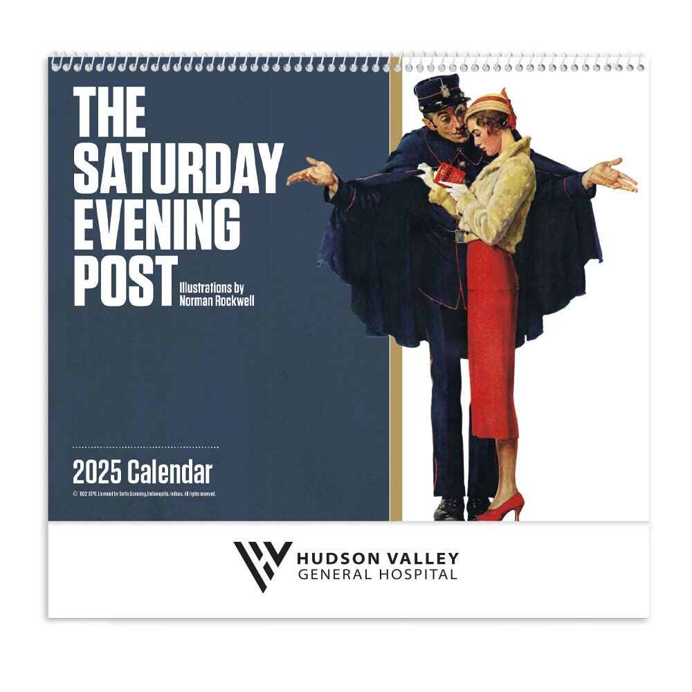 Positive Promotions 150 Saturday Evening Post Spiral Wall Calendars - Personalization Available