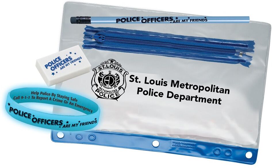 Positive Promotions 100 Police Officers Are My Friends Pencil Pouch Sets - Personalization Available