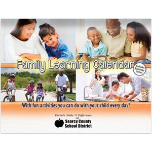 Positive Promotions 100 Family Learning Perpetual Calendars (Bilingual) - Personalization Available