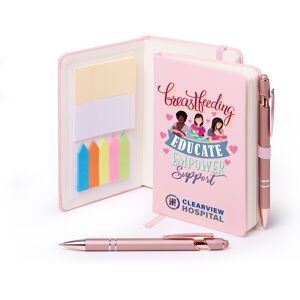 Positive Promotions 65 Breastfeeding: Educate, Empower, Support Stanton Jotter With Sticky Notes & Stylus Pens - Personalization Available