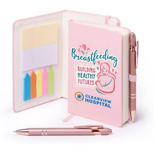 Positive Promotions 65 Breastfeeding: Building Healthy Futures Stanton Jotter With Sticky Notes & Stylus Pens - Personalization Available