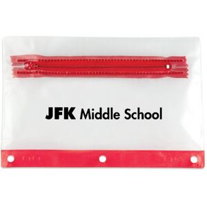 Positive Promotions 100 Pencil Pouch/Mask Holders (Red) - Personalization Available