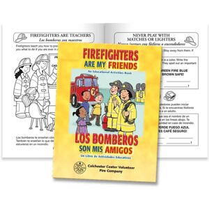 Positive Promotions 100 Firefighters Are My Friends Educational Activities Books (English/Spanish) - Personalization Available